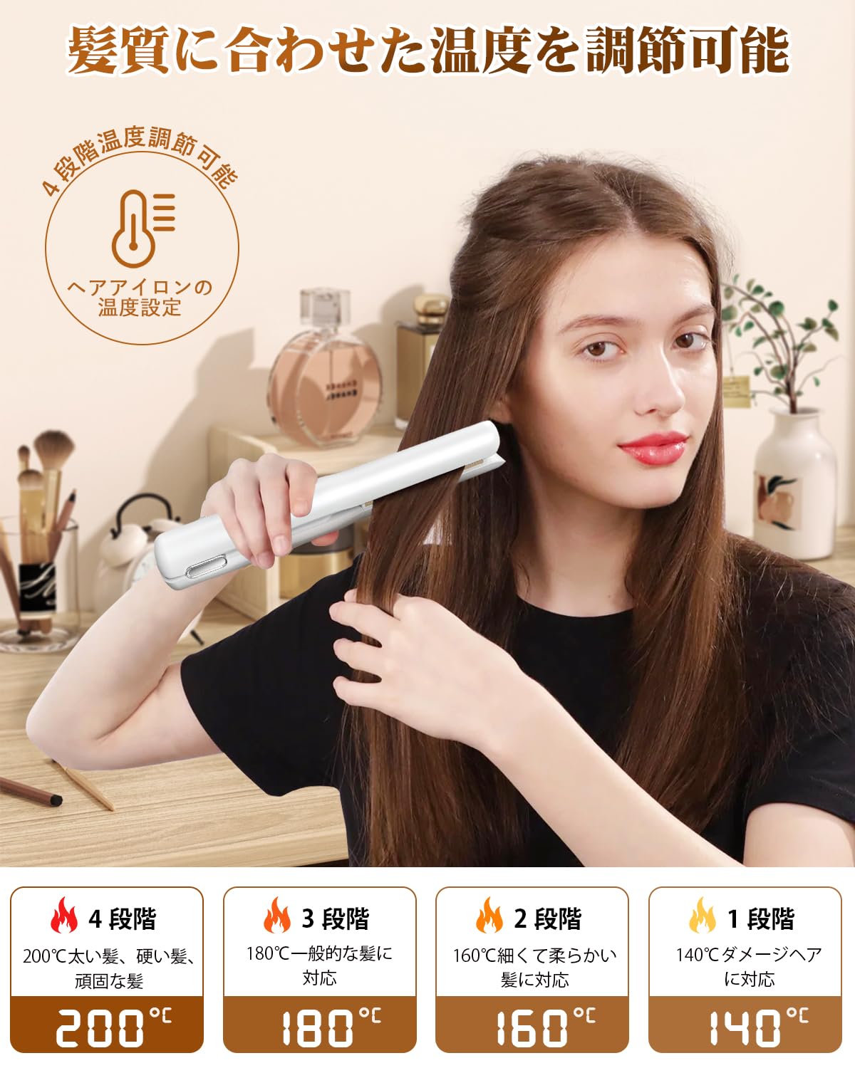 Amazon.co.jp: YNHKXOFE コードレスヘアアイロン ヘアアイロン ミニ